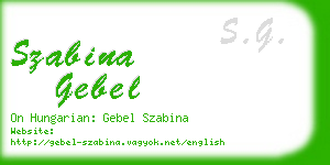 szabina gebel business card
